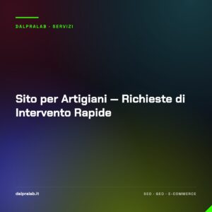 Sito per Artigiani — Richieste di Intervento Rapide