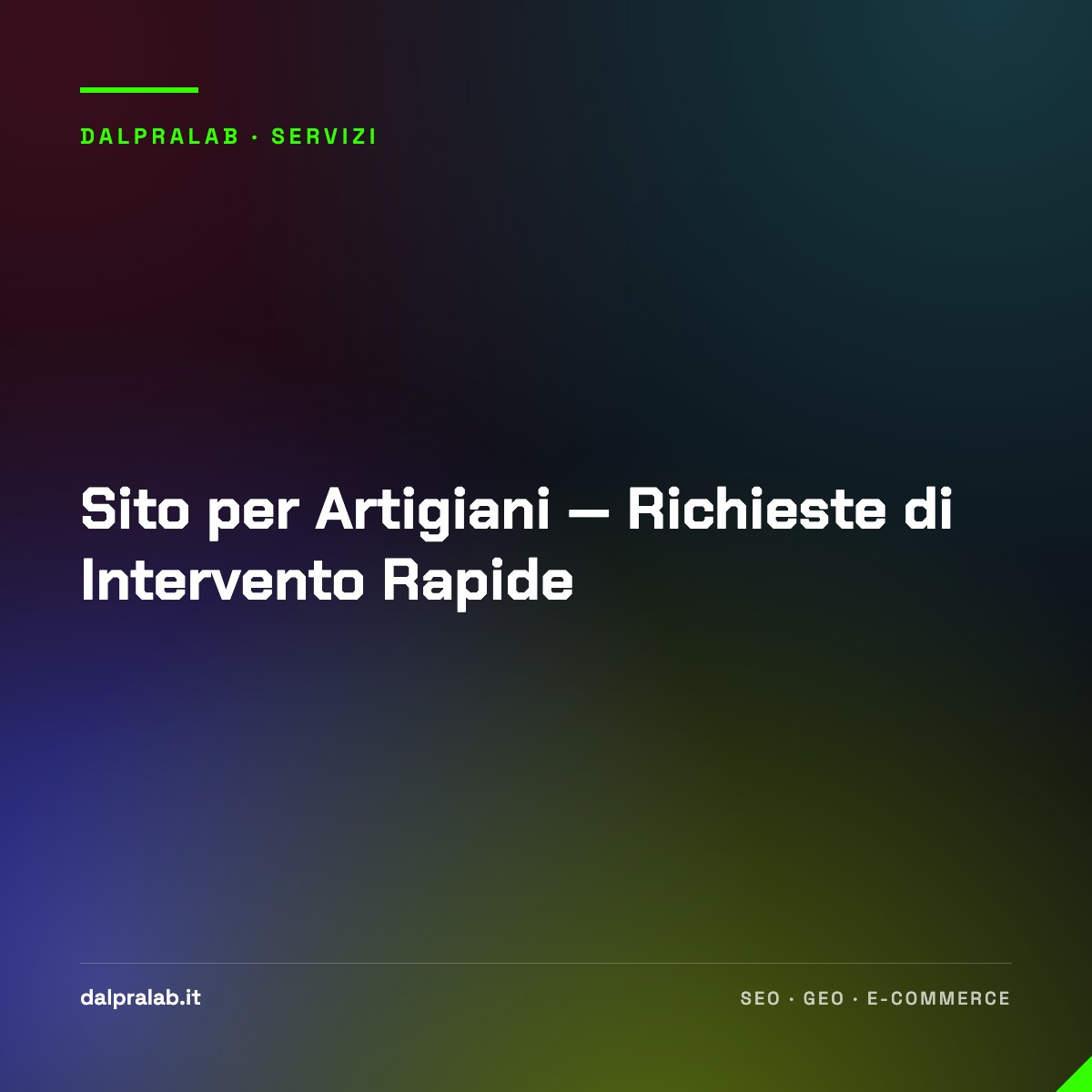 Sito per Artigiani — Richieste di Intervento Rapide