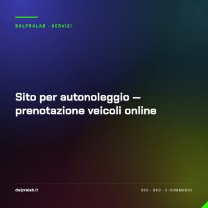 Sito per autonoleggio — prenotazione veicoli online