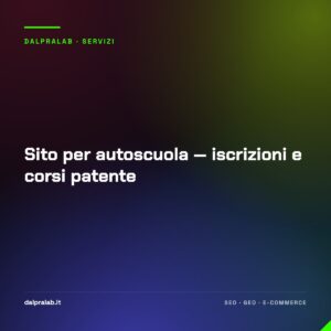 Sito per autoscuola — iscrizioni e corsi patente