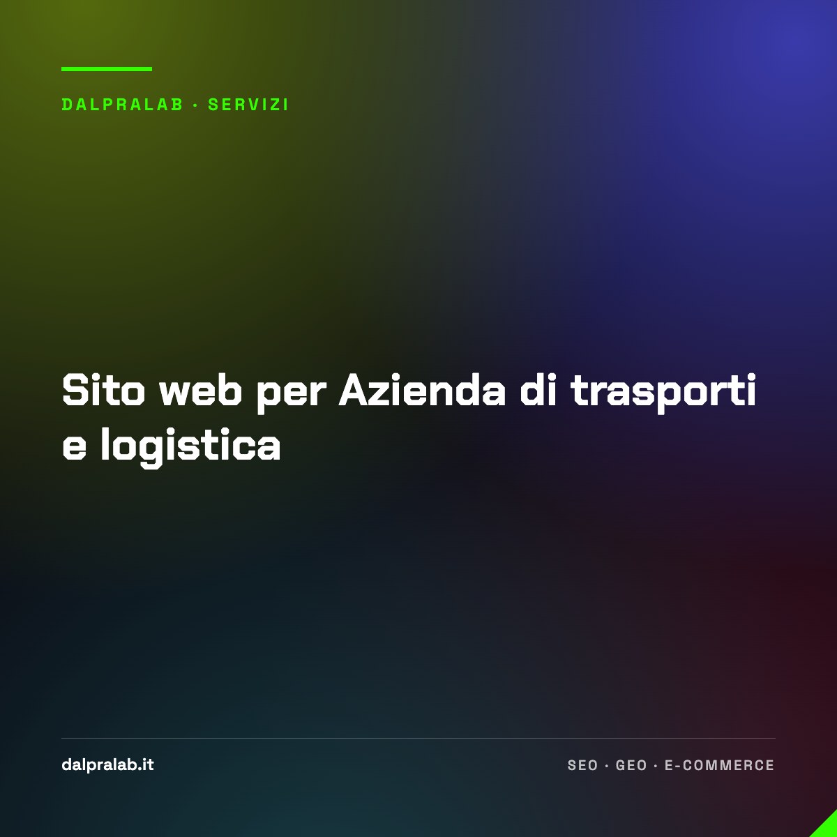 Sito web per Azienda di trasporti e logistica