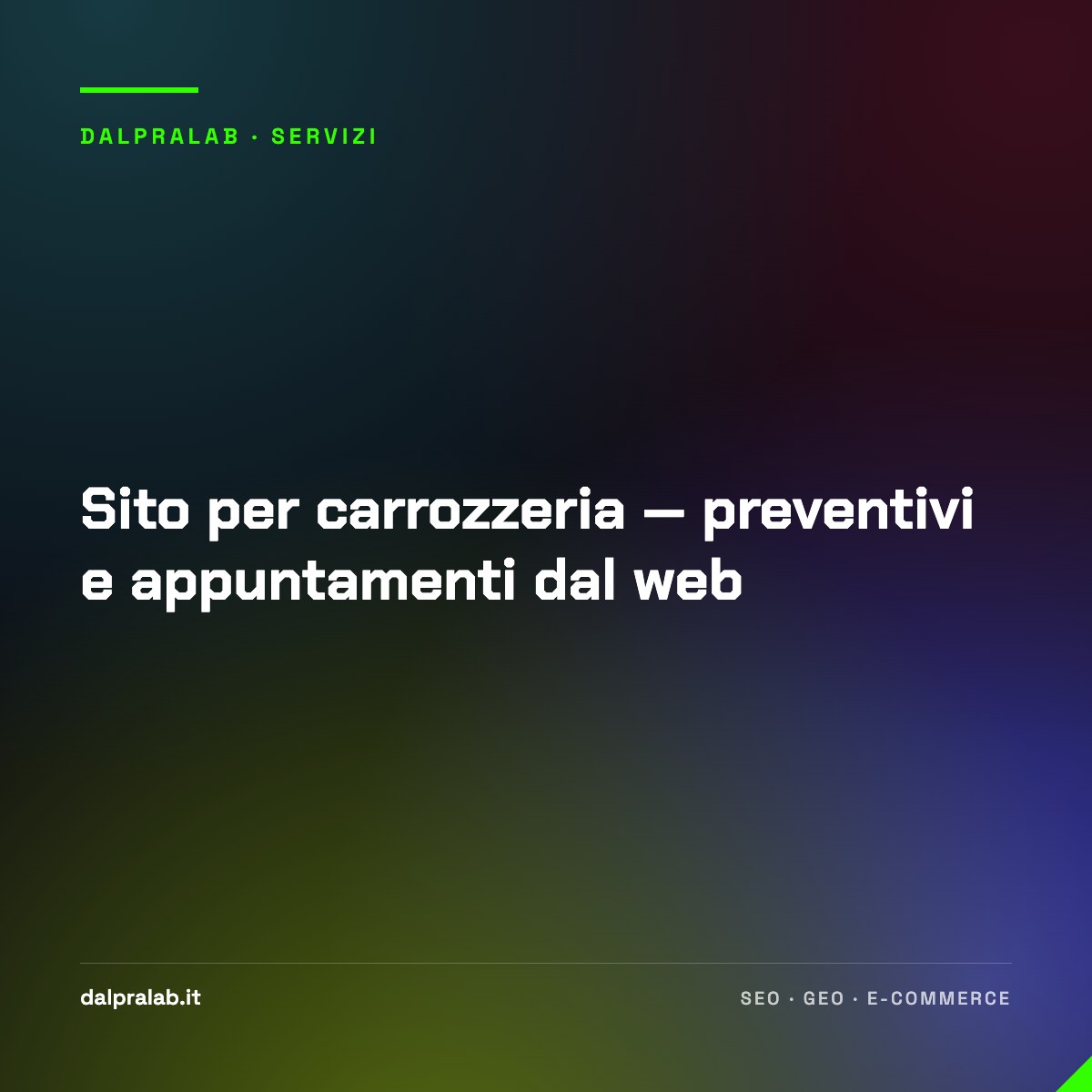 Sito per carrozzeria — preventivi e appuntamenti dal web