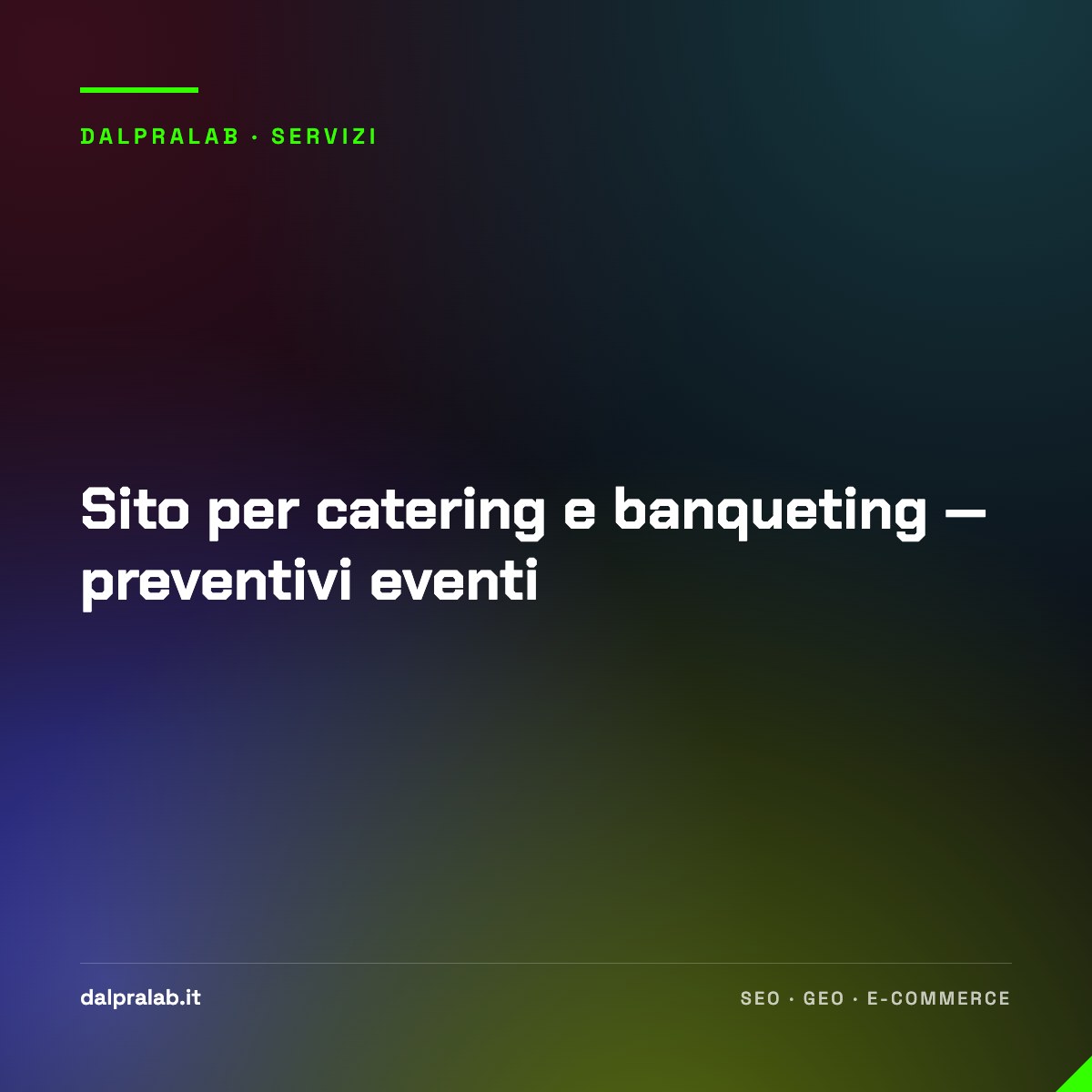 Sito per catering e banqueting — preventivi eventi