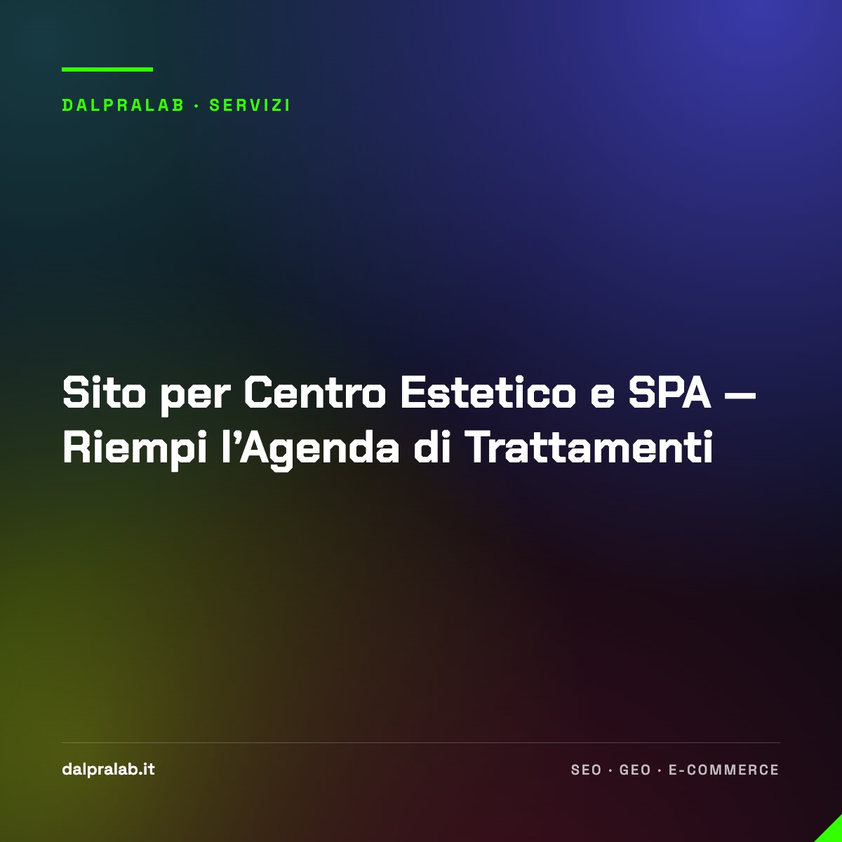 Sito per Centro Estetico e SPA — Riempi l’Agenda di Trattamenti