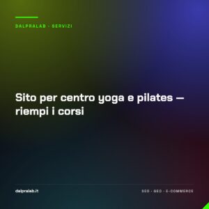 Sito per centro yoga e pilates — riempi i corsi