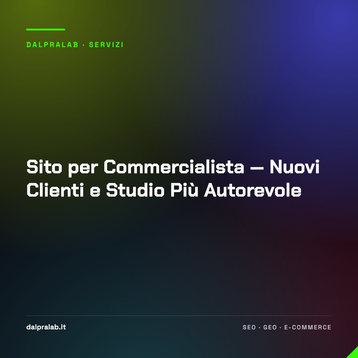 Sito per Commercialista — Nuovi Clienti e Studio Più Autorevole