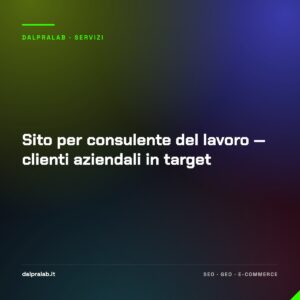Sito per consulente del lavoro — clienti aziendali in target