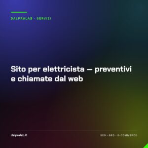 Sito per elettricista — preventivi e chiamate dal web