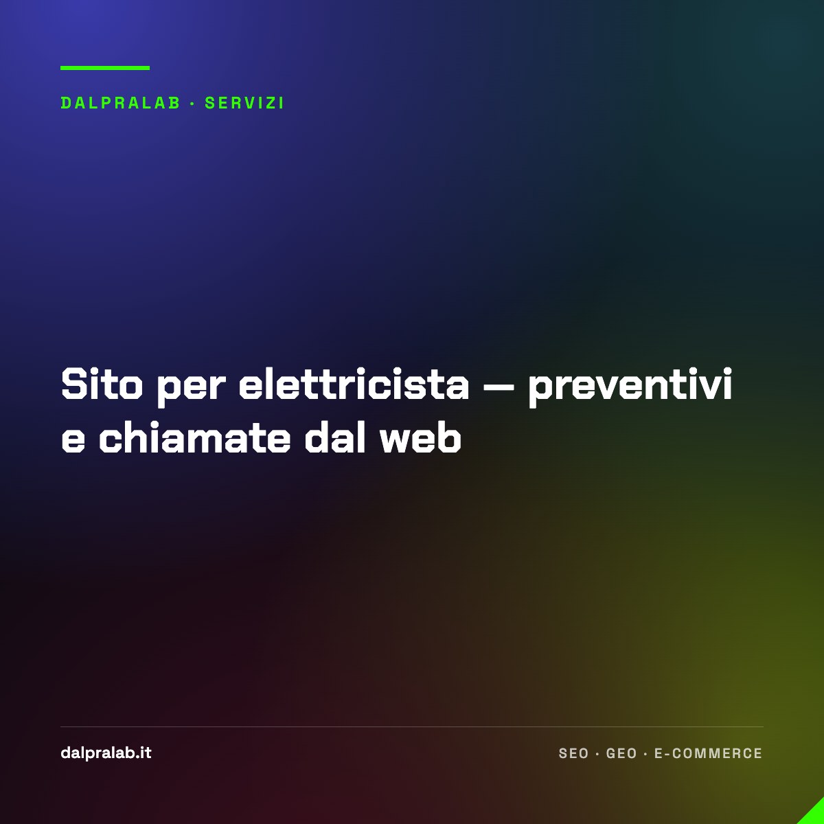 Sito per elettricista — preventivi e chiamate dal web