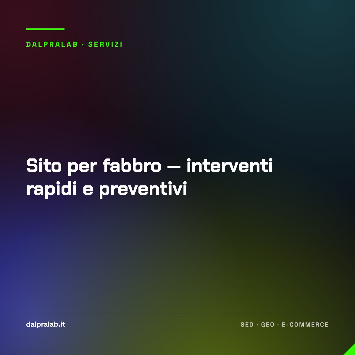 Sito per fabbro — interventi rapidi e preventivi
