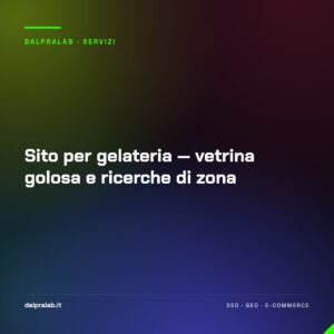 Sito per gelateria — vetrina golosa e ricerche di zona