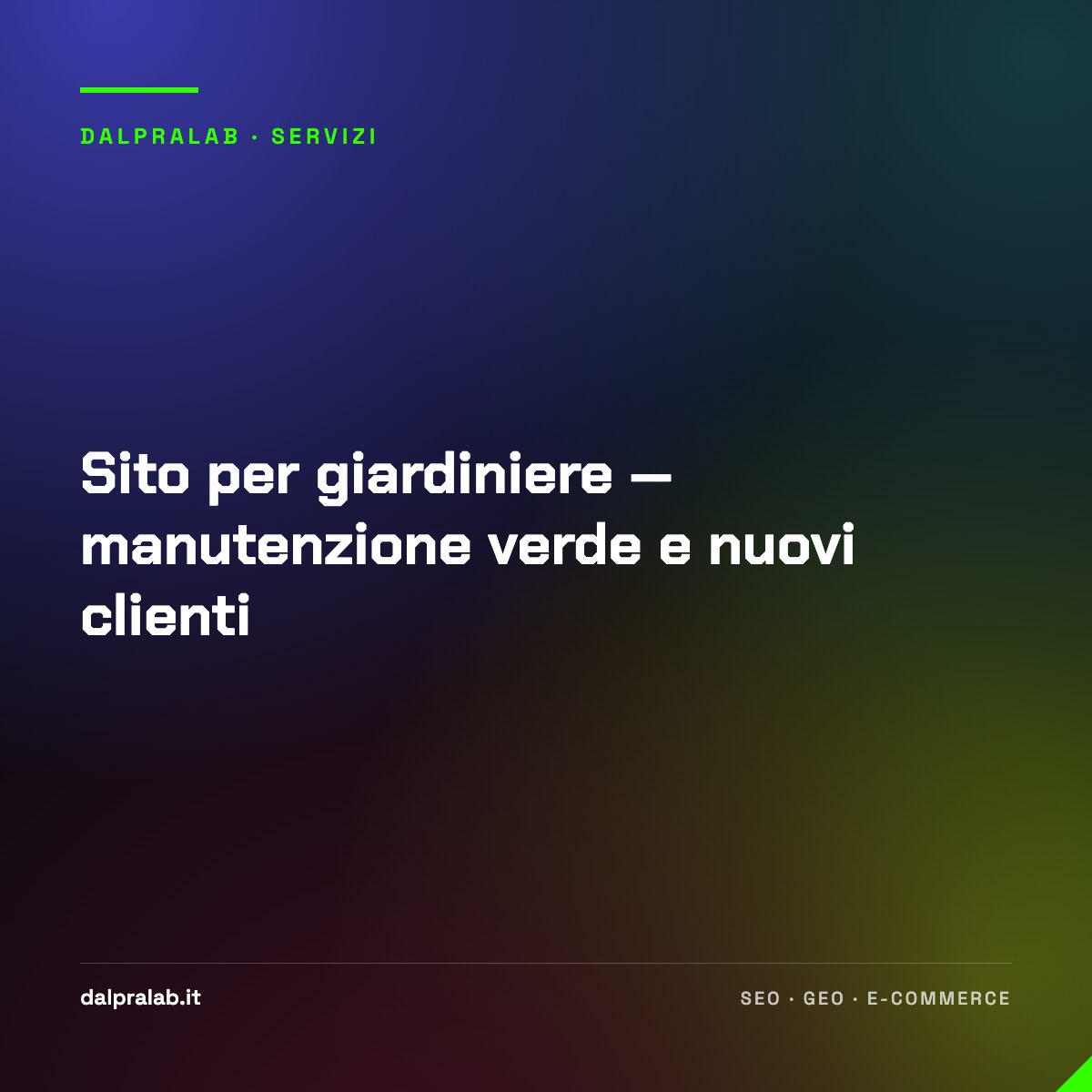 Sito per giardiniere — manutenzione verde e nuovi clienti
