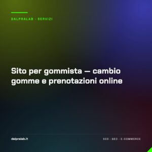 Sito per gommista — cambio gomme e prenotazioni online