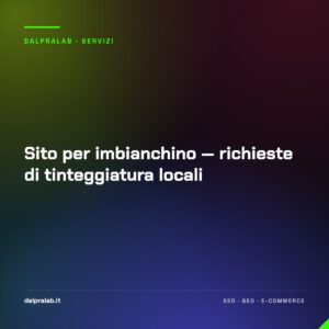 Sito per imbianchino — richieste di tinteggiatura locali