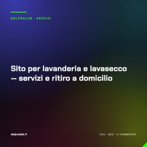 Sito per lavanderia e lavasecco — servizi e ritiro a domicilio