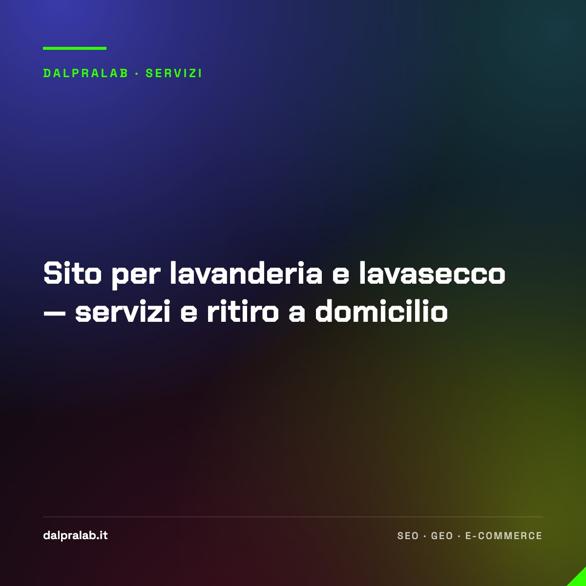 Sito per lavanderia e lavasecco — servizi e ritiro a domicilio