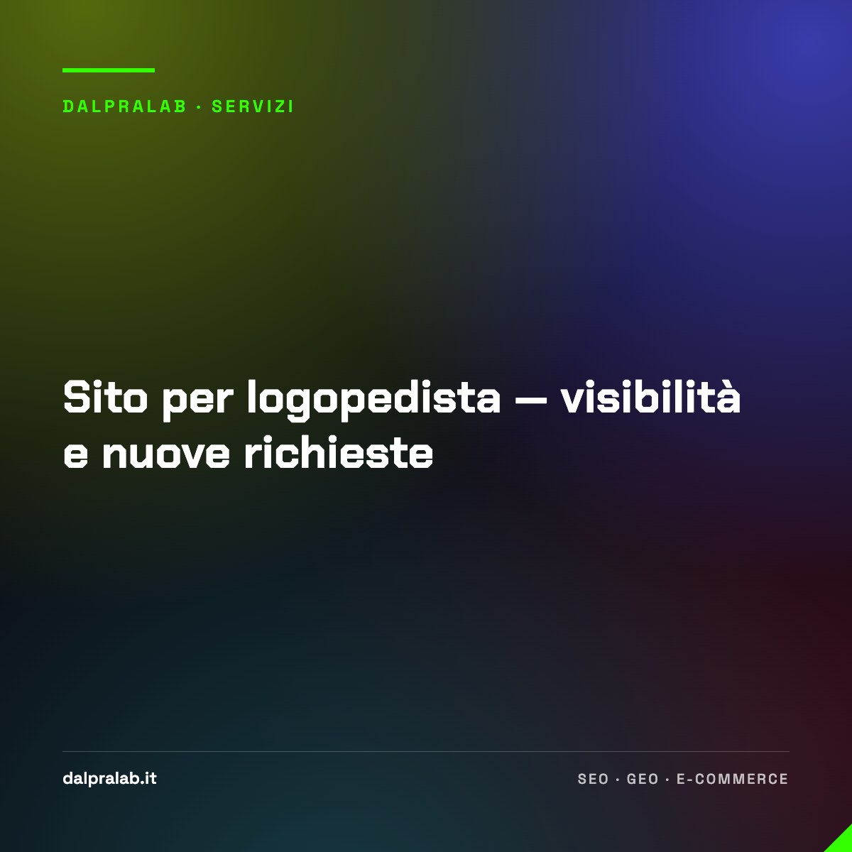 Sito per logopedista — visibilità e nuove richieste