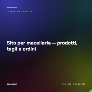 Sito per macelleria — prodotti, tagli e ordini