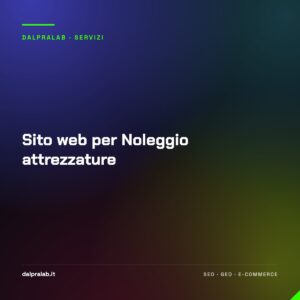 Sito web per Noleggio attrezzature