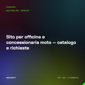Sito per officina e concessionaria moto — catalogo e richieste