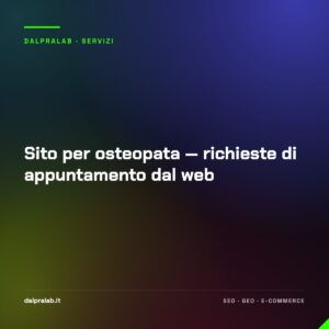 Sito per osteopata — richieste di appuntamento dal web