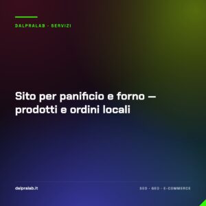 Sito per panificio e forno — prodotti e ordini locali