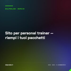 Sito per personal trainer — riempi i tuoi pacchetti