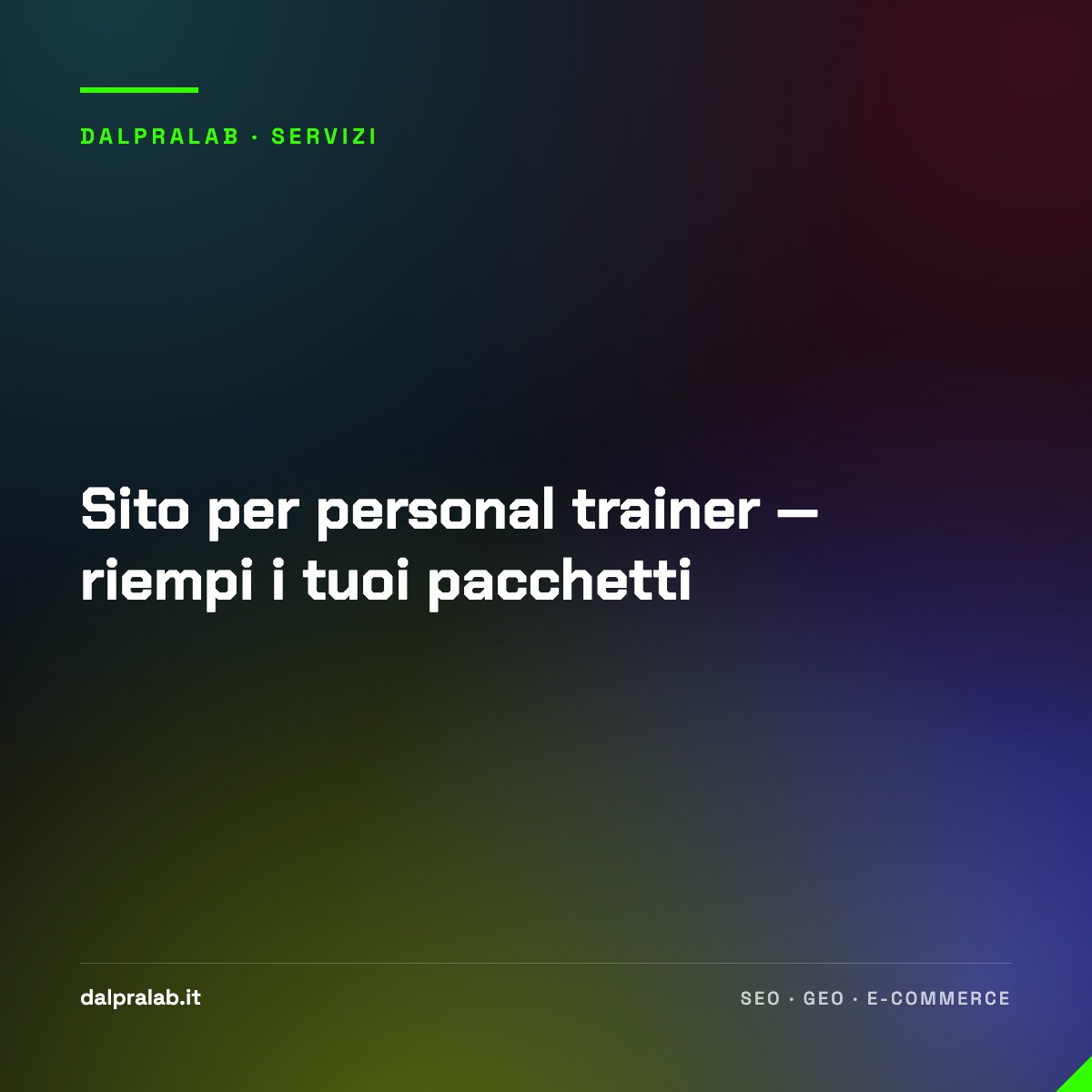 Sito per personal trainer — riempi i tuoi pacchetti