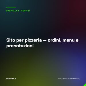Sito per pizzeria — ordini, menu e prenotazioni