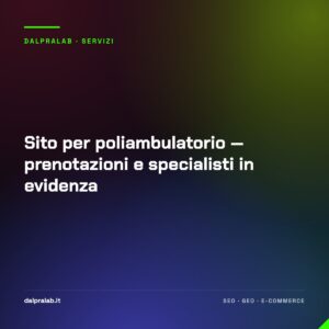Sito per poliambulatorio — prenotazioni e specialisti in evidenza