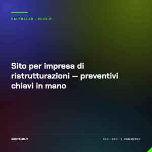 Sito per impresa di ristrutturazioni — preventivi chiavi in mano