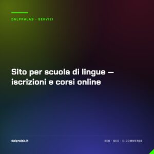 Sito per scuola di lingue — iscrizioni e corsi online