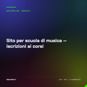 Sito per scuola di musica — iscrizioni ai corsi