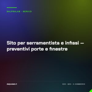 Sito per serramentista e infissi — preventivi porte e finestre