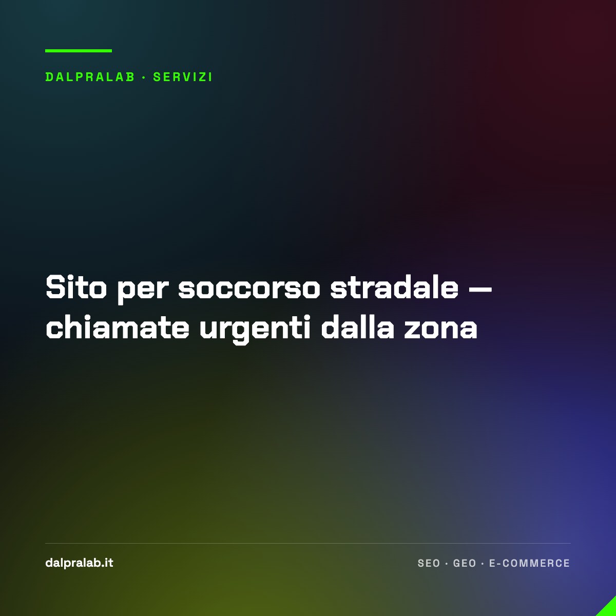 Sito per soccorso stradale — chiamate urgenti dalla zona