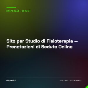 Sito per Studio di Fisioterapia — Prenotazioni di Sedute Online