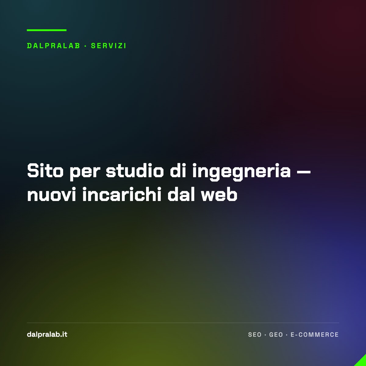 Sito per studio di ingegneria — nuovi incarichi dal web