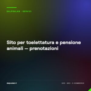 Sito per toelettatura e pensione animali — prenotazioni