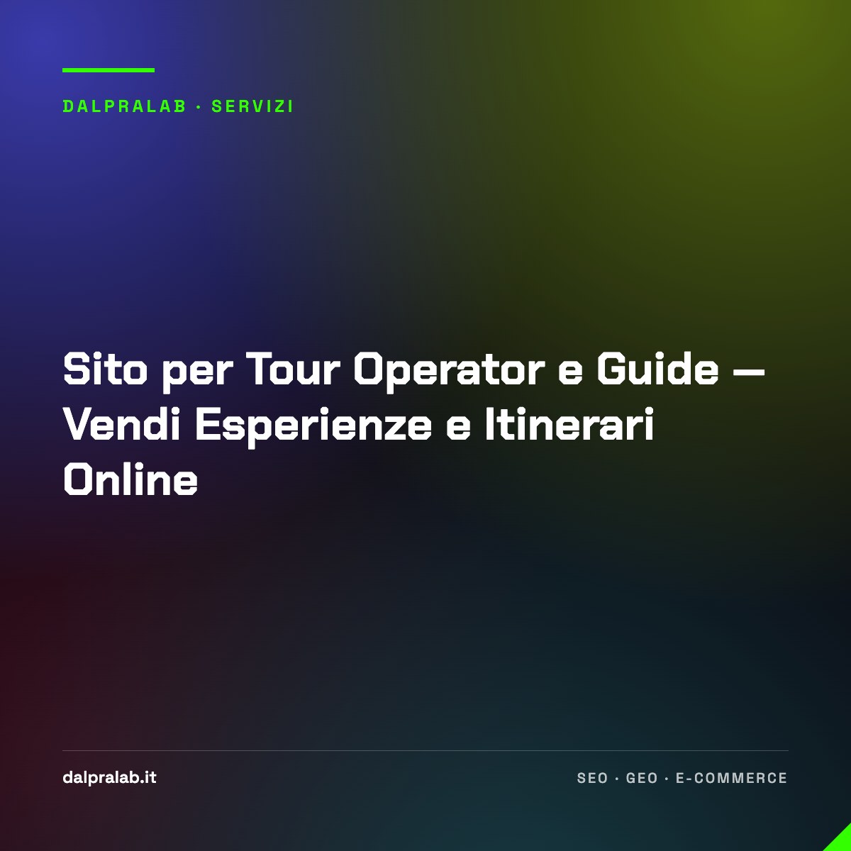 Sito per Tour Operator e Guide — Vendi Esperienze e Itinerari Online