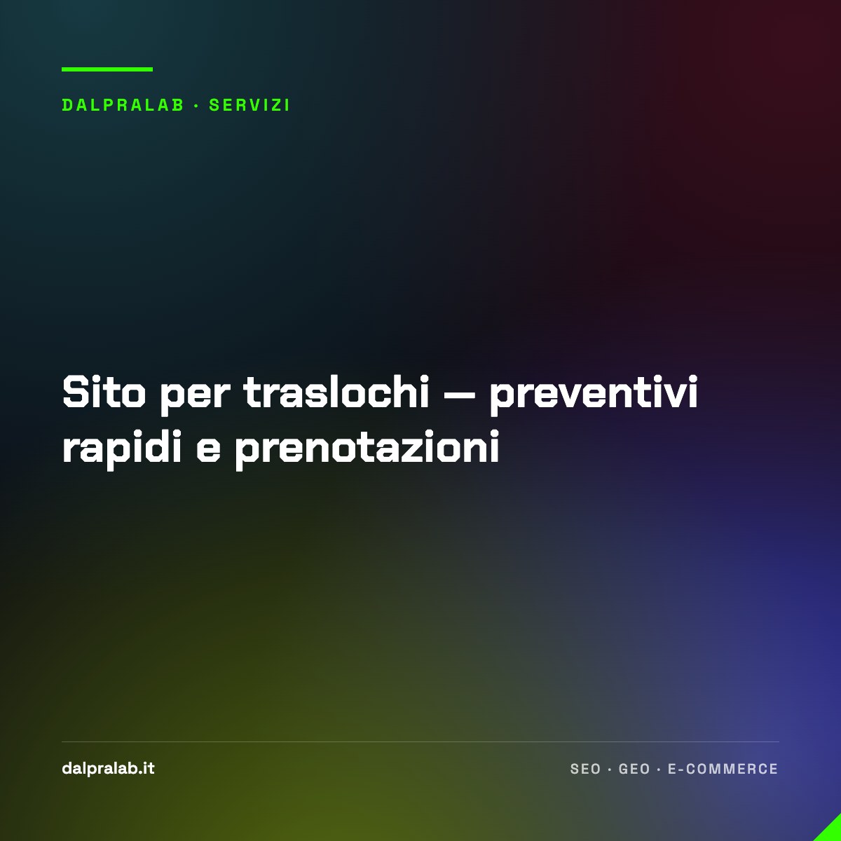 Sito per traslochi — preventivi rapidi e prenotazioni