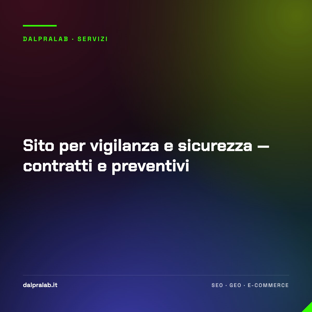 Sito per vigilanza e sicurezza — contratti e preventivi