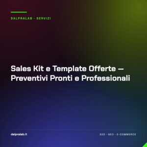 Sales Kit e Template Offerte — Preventivi Pronti e Professionali