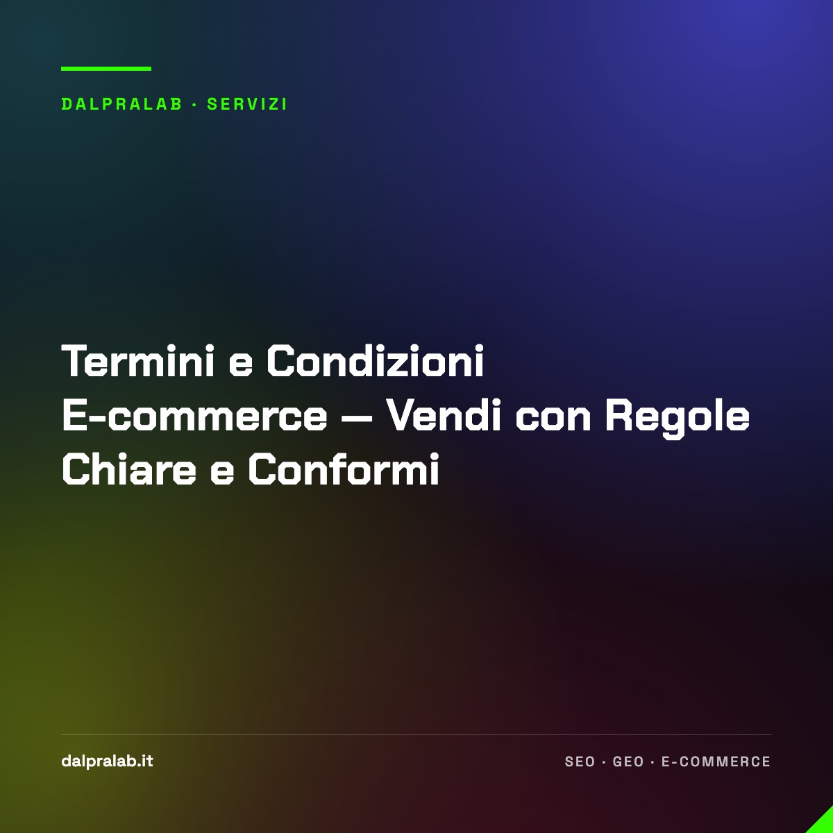 Termini e Condizioni E-commerce — Vendi con Regole Chiare e Conformi