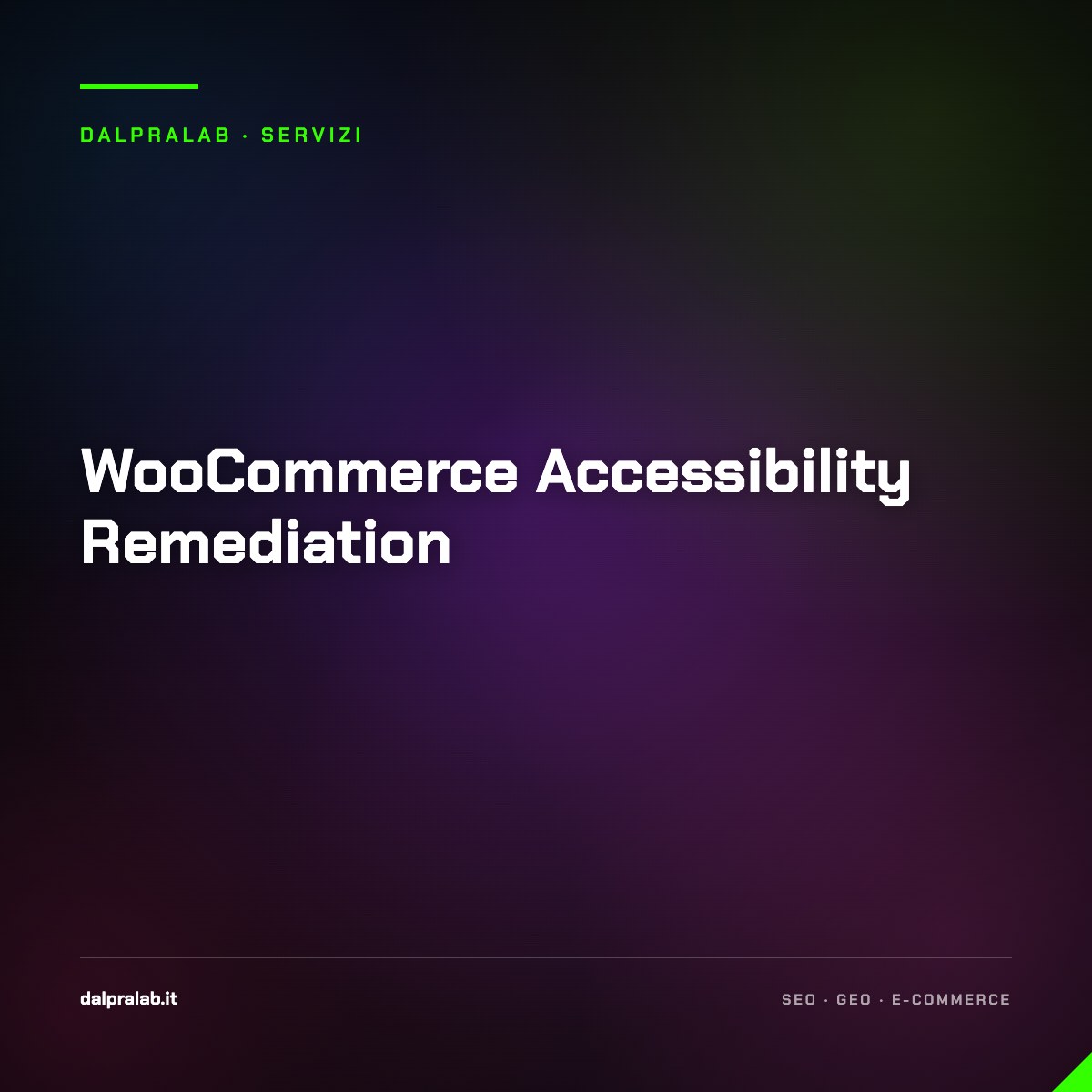 WooCommerce Accessibility Remediation — servizio di Massimiliano Dal Prà, DalPraLab