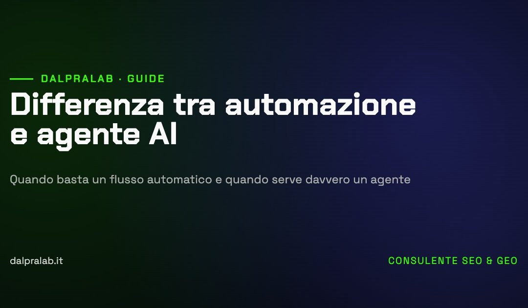 Differenza tra automazione e agente AI: come si sceglie