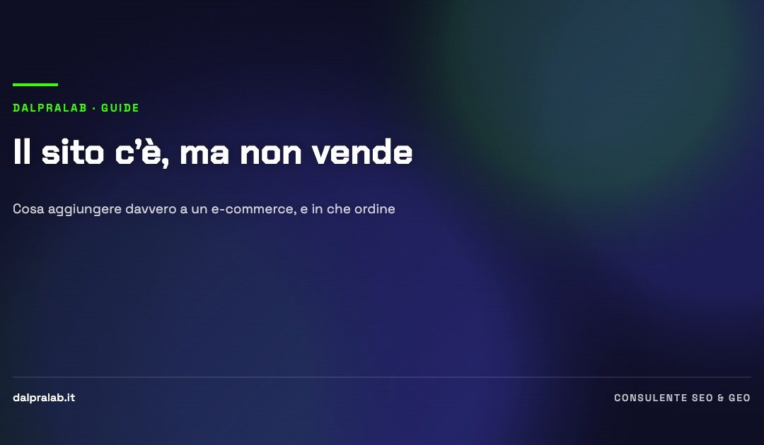 Copertina della guida DalPraLab su cosa aggiungere a un e-commerce e in che ordine