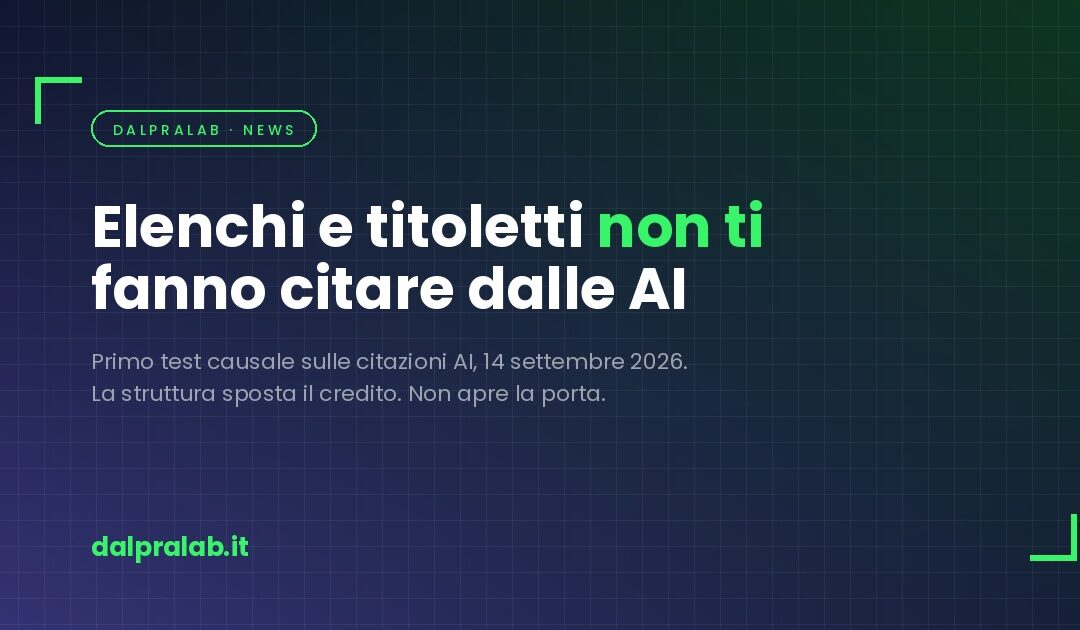 Formattare i contenuti per le AI: cosa cambia davvero (studio 2026)
