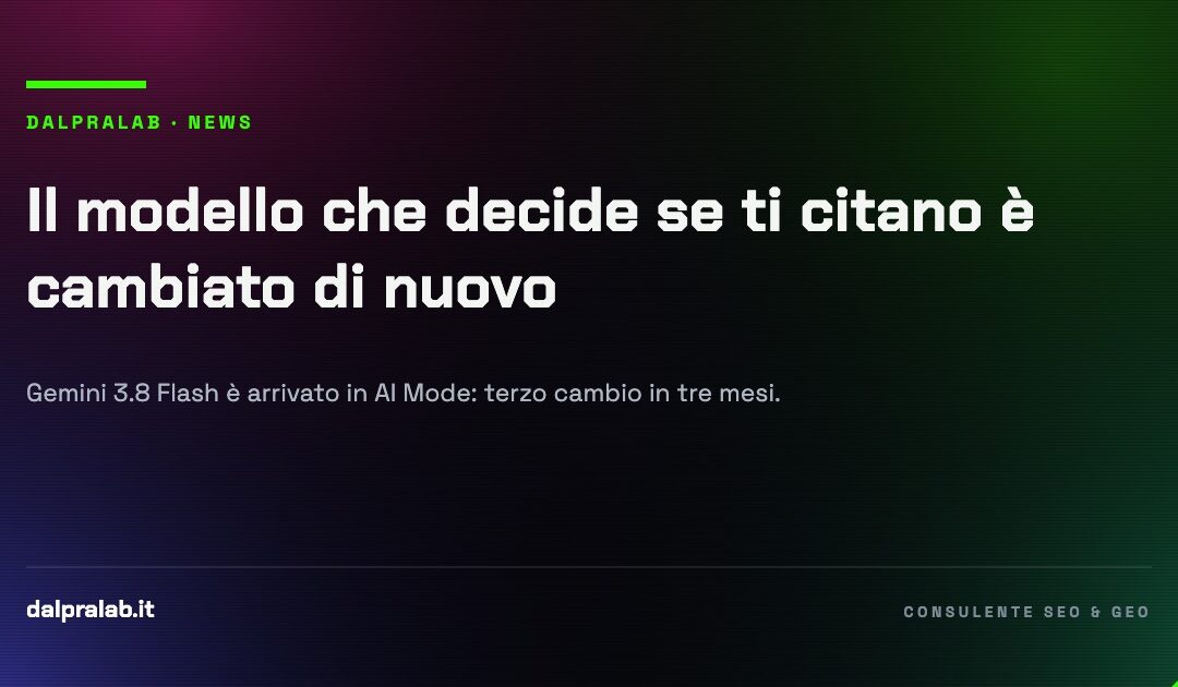 Copertina articolo Gemini 3.8 Flash in AI Mode