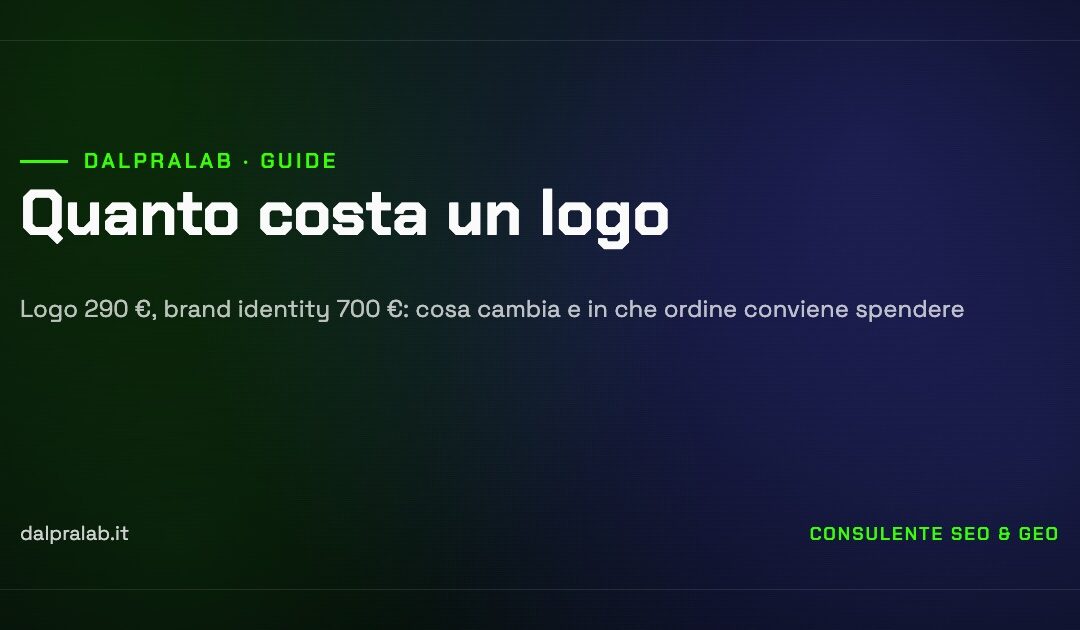 Quanto costa un logo (e cosa stai comprando davvero)