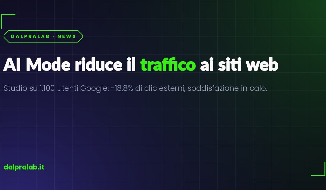 Google AI Mode riduce il traffico ai siti (e non piace agli utenti): lo studio
